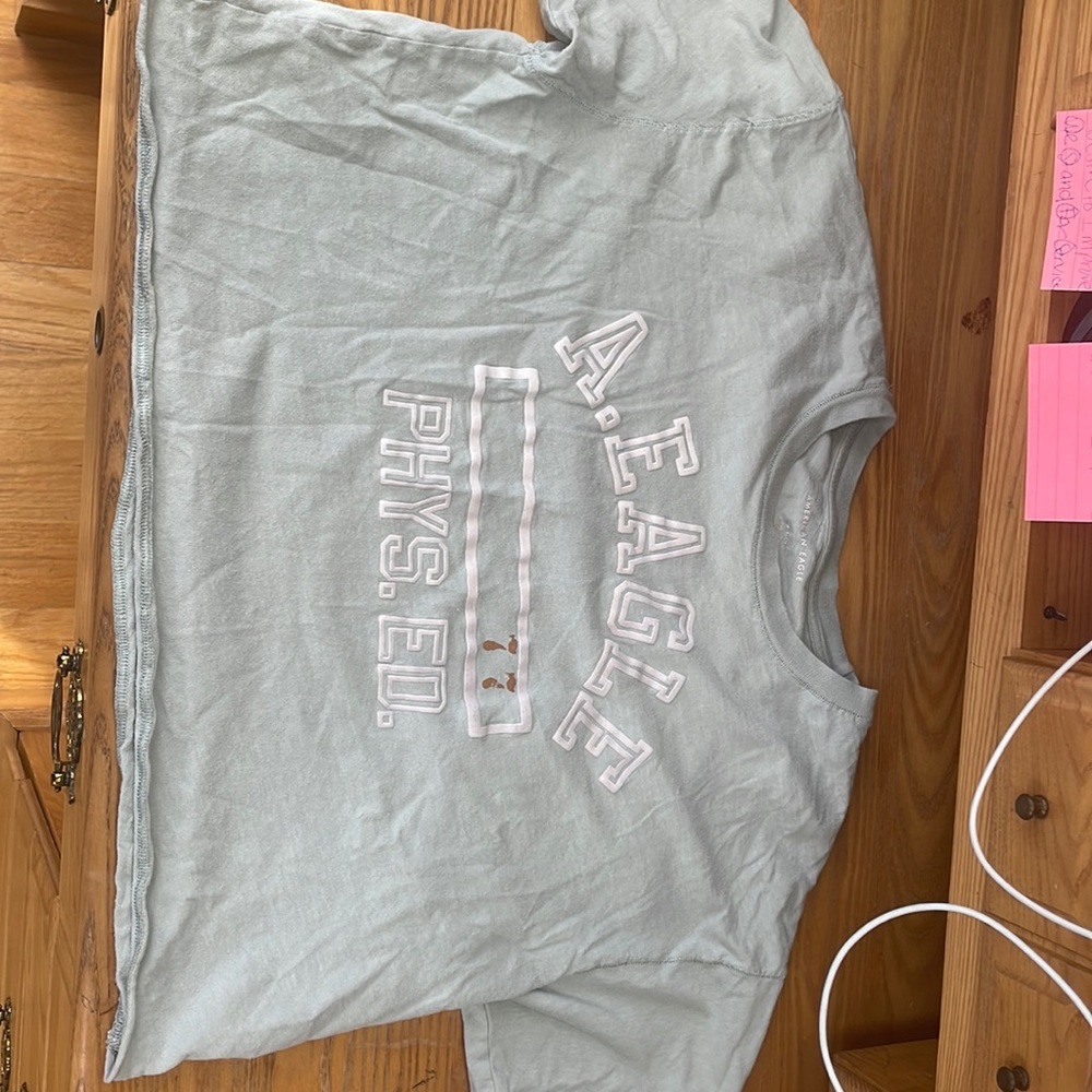 Green, American Eagle, short sleeve, shirt, size small